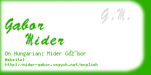 gabor mider business card